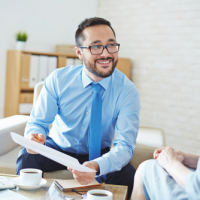 IP lawyer and client