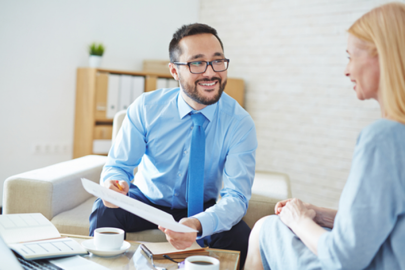 IP lawyer and client
